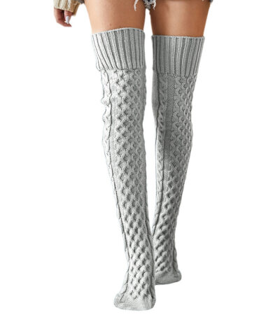 Alternative view of Knitted Knee Length Pile Wool Stockings For Women