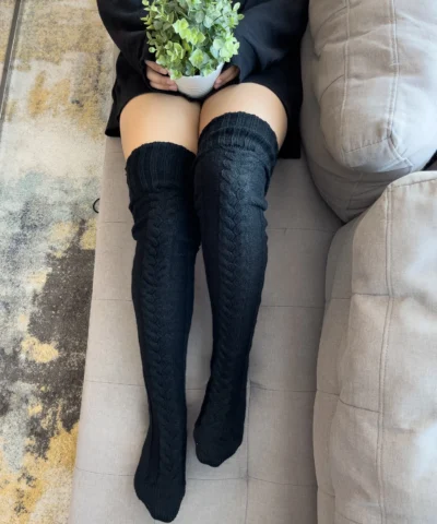 Winter Socks | Over The Knee Socks | Knitted Socks