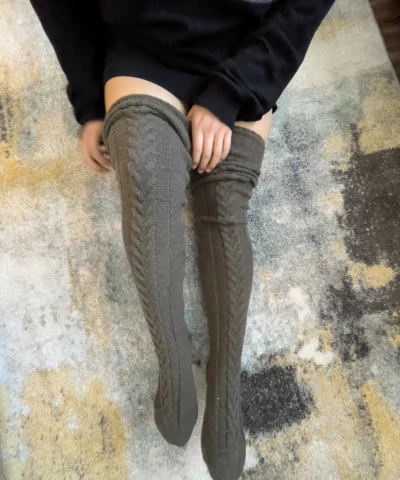 Winter Socks | Over The Knee Socks | Knitted Socks - Image 4