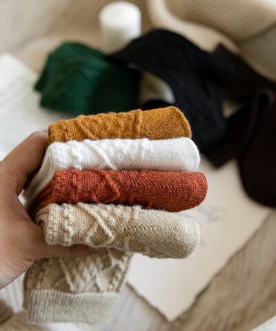 Solid Color Fashion Warm Classic Pattern Wool Socks - Image 10