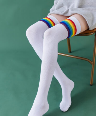 Women's New Rainbow Stripe Stockings