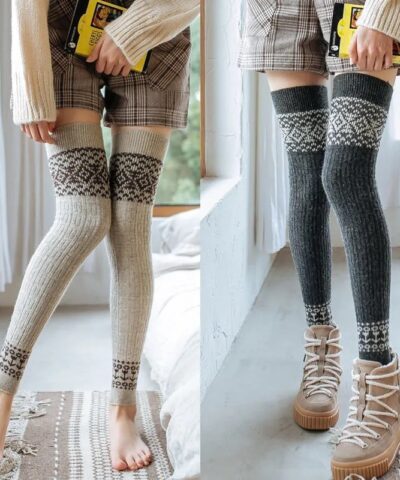 Women's Diamond Fried Dough Twist Stockings Sets - Image 6