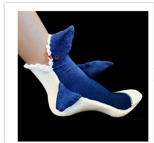 Shark Socks | Shark Bite Slipper Socks - Image 3