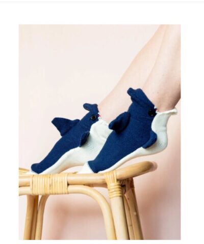 Alternative view of Shark Socks | Shark Bite Slipper Socks