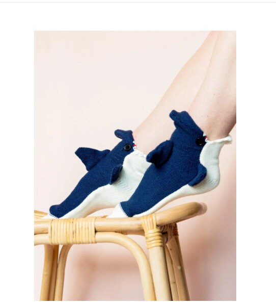Shark Socks | Shark Bite Slipper Socks - Image 2