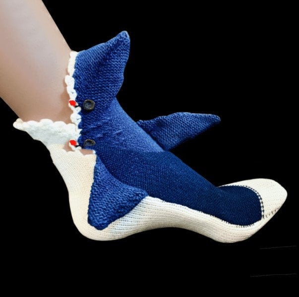 Shark Socks, Shark Bite, Slipper Socks