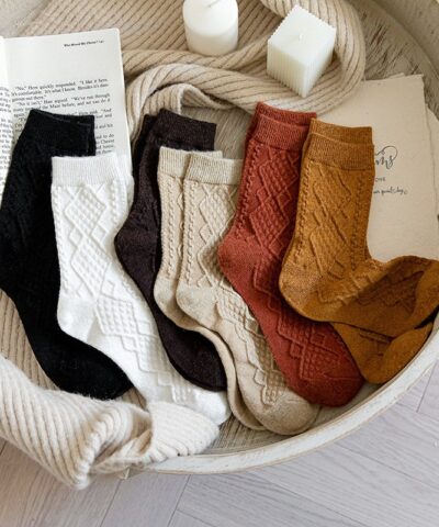 Cashmere Socks, Chic Wool Socks for Her - Image 8