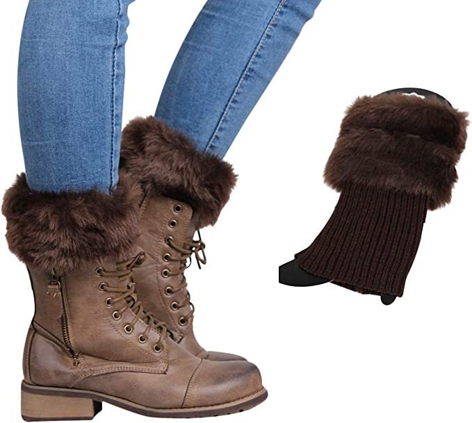Fur Socks-Coffee-One size