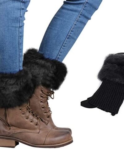 Fur Socks -black-One size