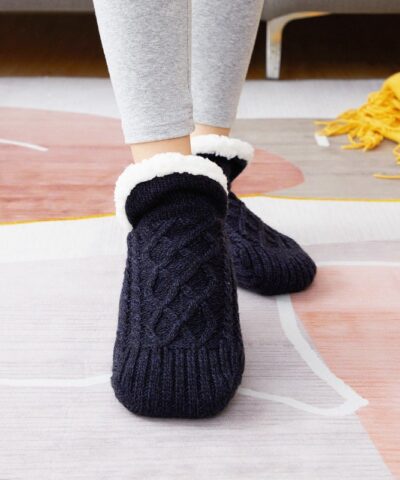 Alternative view of Winter Woolen Socks Women Thicken Warm Home Bedroom Socks Slippers Men Non-slip Foot Warmer Snow Socks