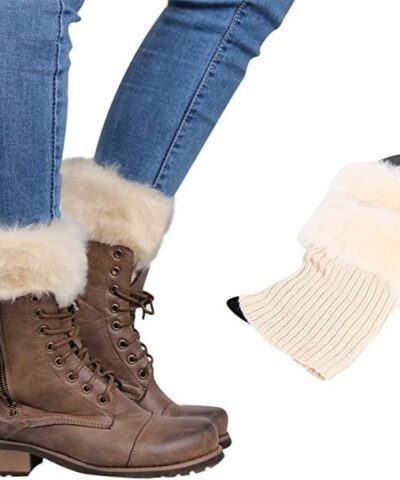 Fur Socks-Beige-One size