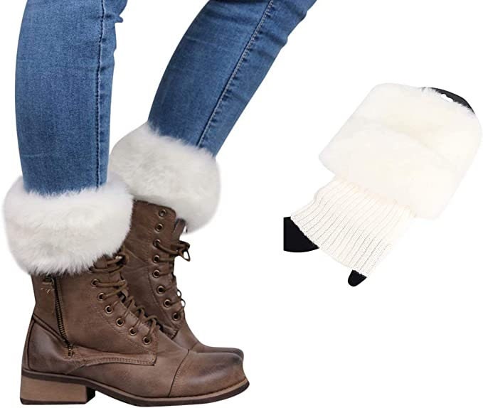 Fur Socks-white-One size