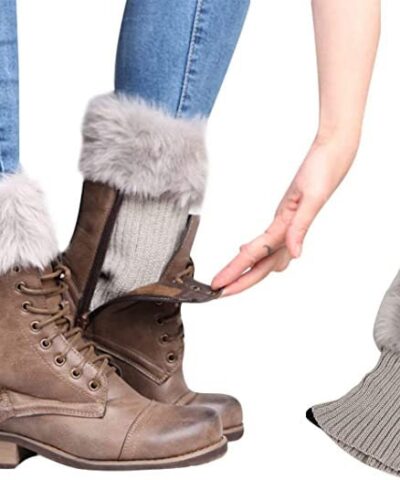 Fur Socks-light gray-One size