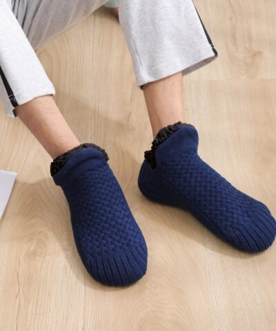Winter Woolen Socks Women Thicken Warm Home Bedroom Socks Slippers Men Non-slip Foot Warmer Snow Socks - Image 8
