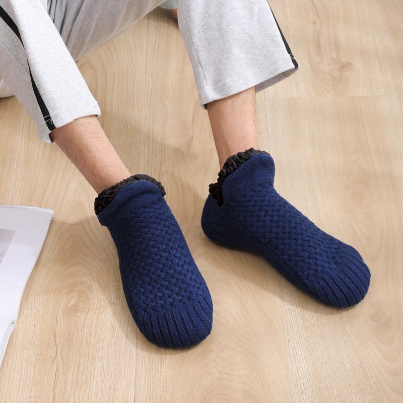Winter Woolen Socks Women Thicken Warm Home Bedroom Socks Slippers Men Non-slip Foot Warmer Snow Socks - Image 8
