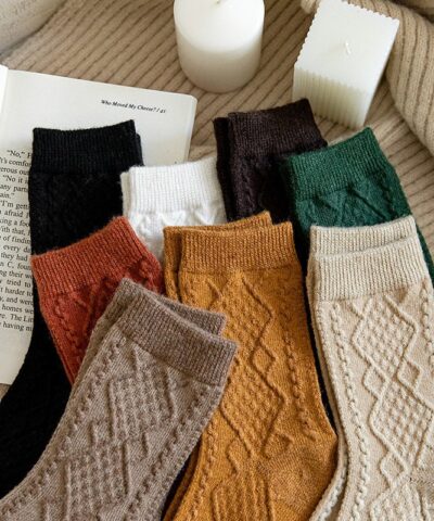 Cashmere Socks, Chic Wool Socks for Her - Image 9