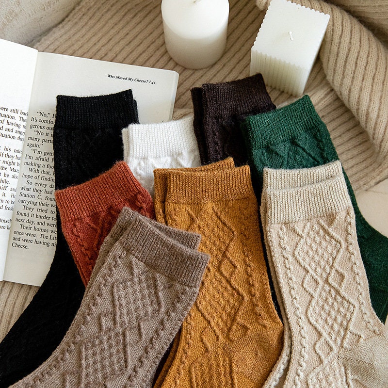 Cashmere Socks, Chic Wool Socks for Her - Image 9