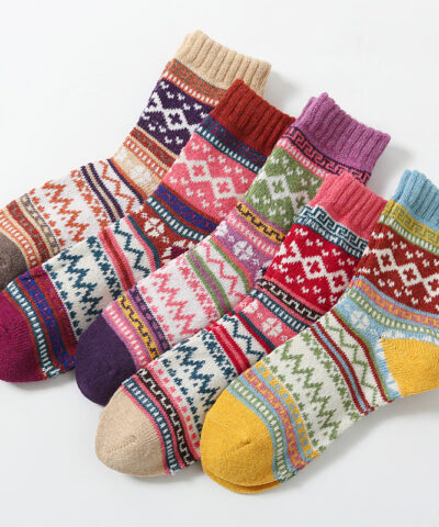 Nordic Socks, Rabbit Wool Winter Socks for Women - Image 4