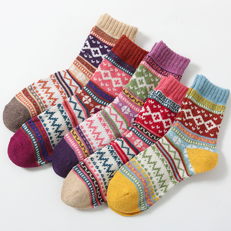 Nordic Socks, Rabbit Wool Winter Socks for Women - Image 4