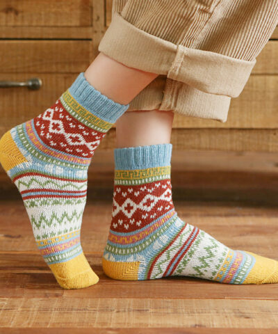 Nordic Socks, Rabbit Wool Winter Socks for Women - Image 3