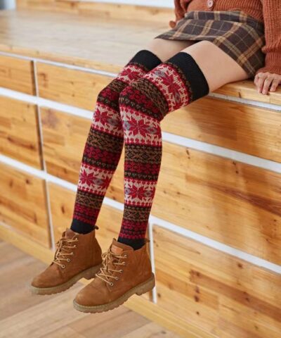Angora Wool Thigh High Leg Warmers - Image 3
