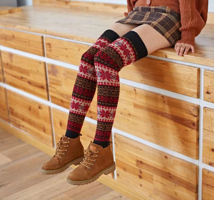 Angora Wool Thigh High Leg Warmers - Image 3