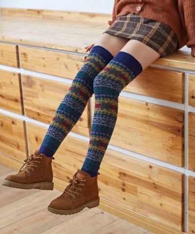 Angora Wool Thigh High Leg Warmers - Image 5