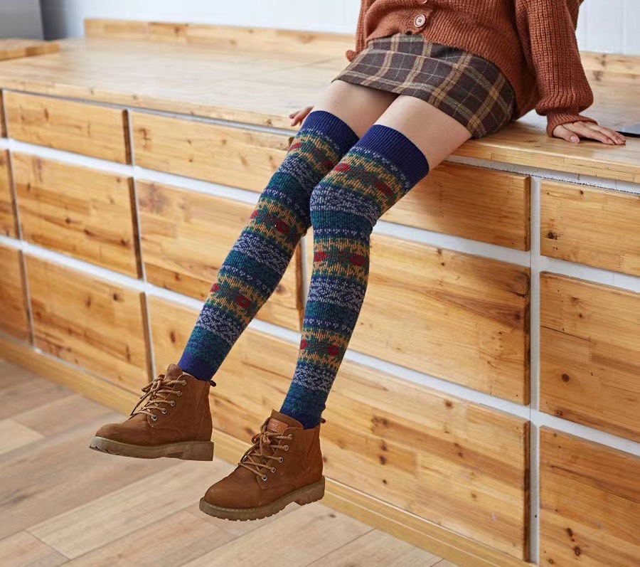 Angora Wool Thigh High Leg Warmers - Image 5