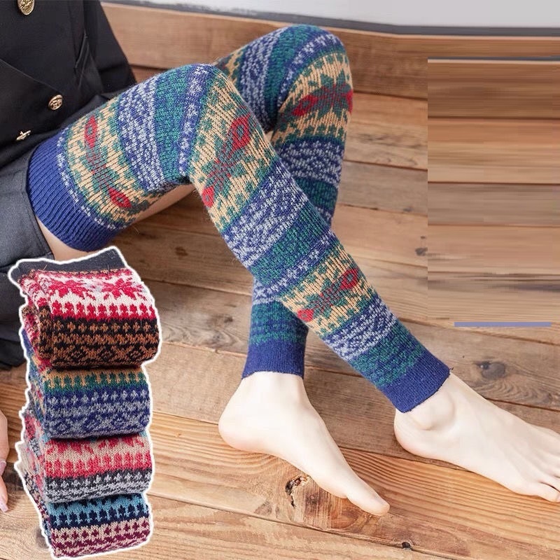 Angora Wool Thigh High Leg Warmers - Image 2