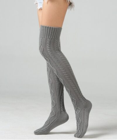 Knitted Over The Knee Leg Warmers - Image 3