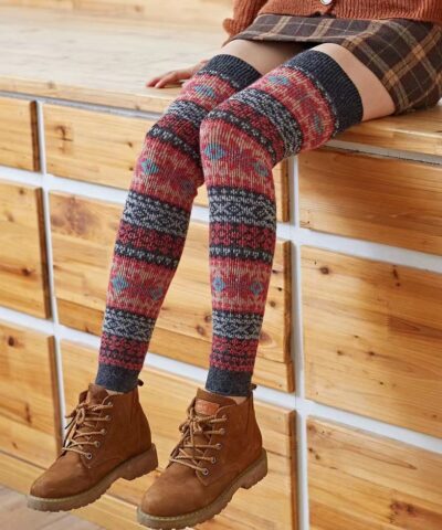 Angora Wool Thigh High Leg Warmers