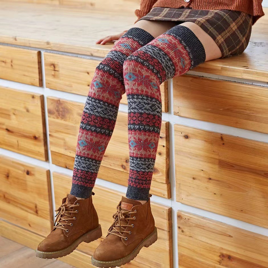 Angora Wool Thigh High Leg Warmers
