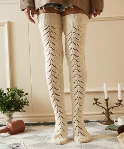 Alternative view of Mesh Knit Over The Knee Socks