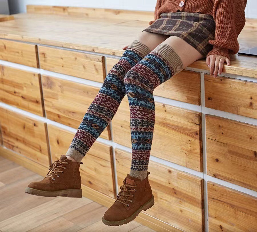 Angora Wool Thigh High Leg Warmers - Image 6