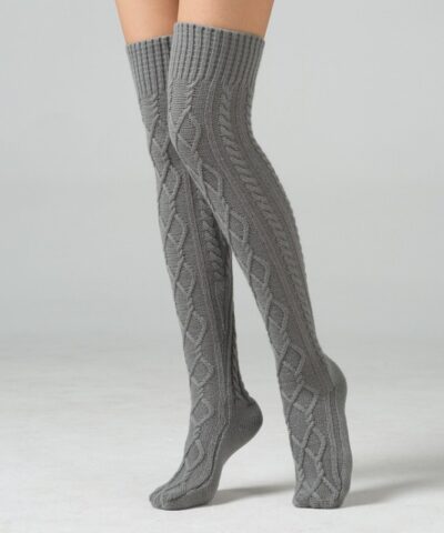 Knitted Over The Knee Leg Warmers - Image 8