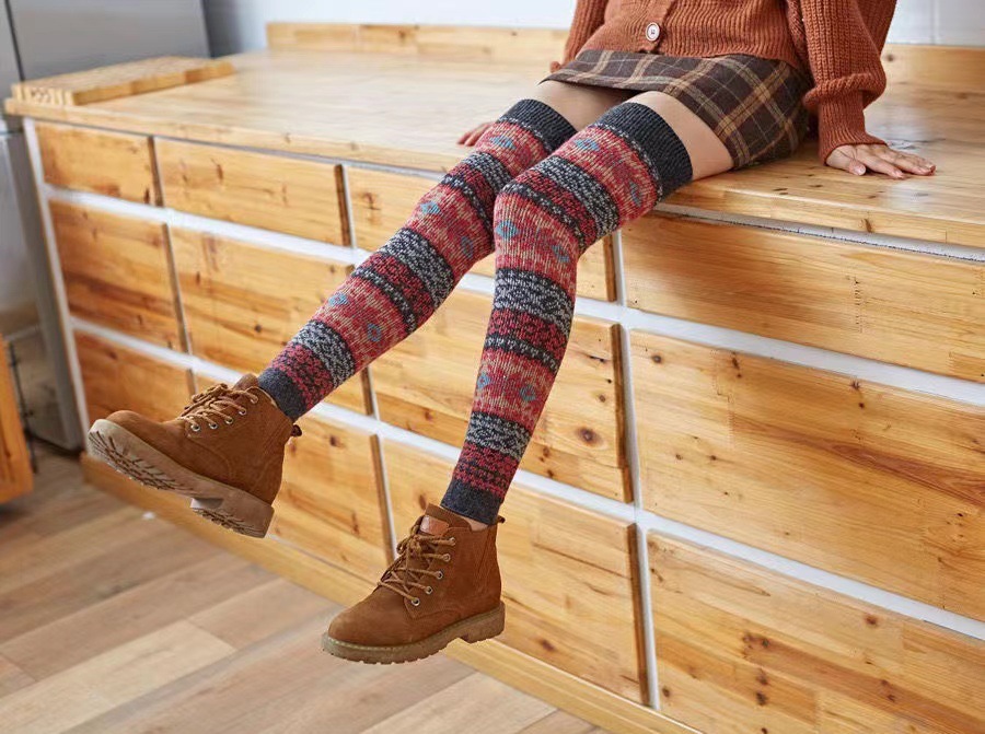 Angora Wool Thigh High Leg Warmers - Image 4