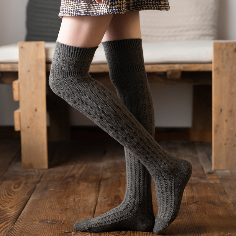 Cotton Thigh High Socks - Image 7