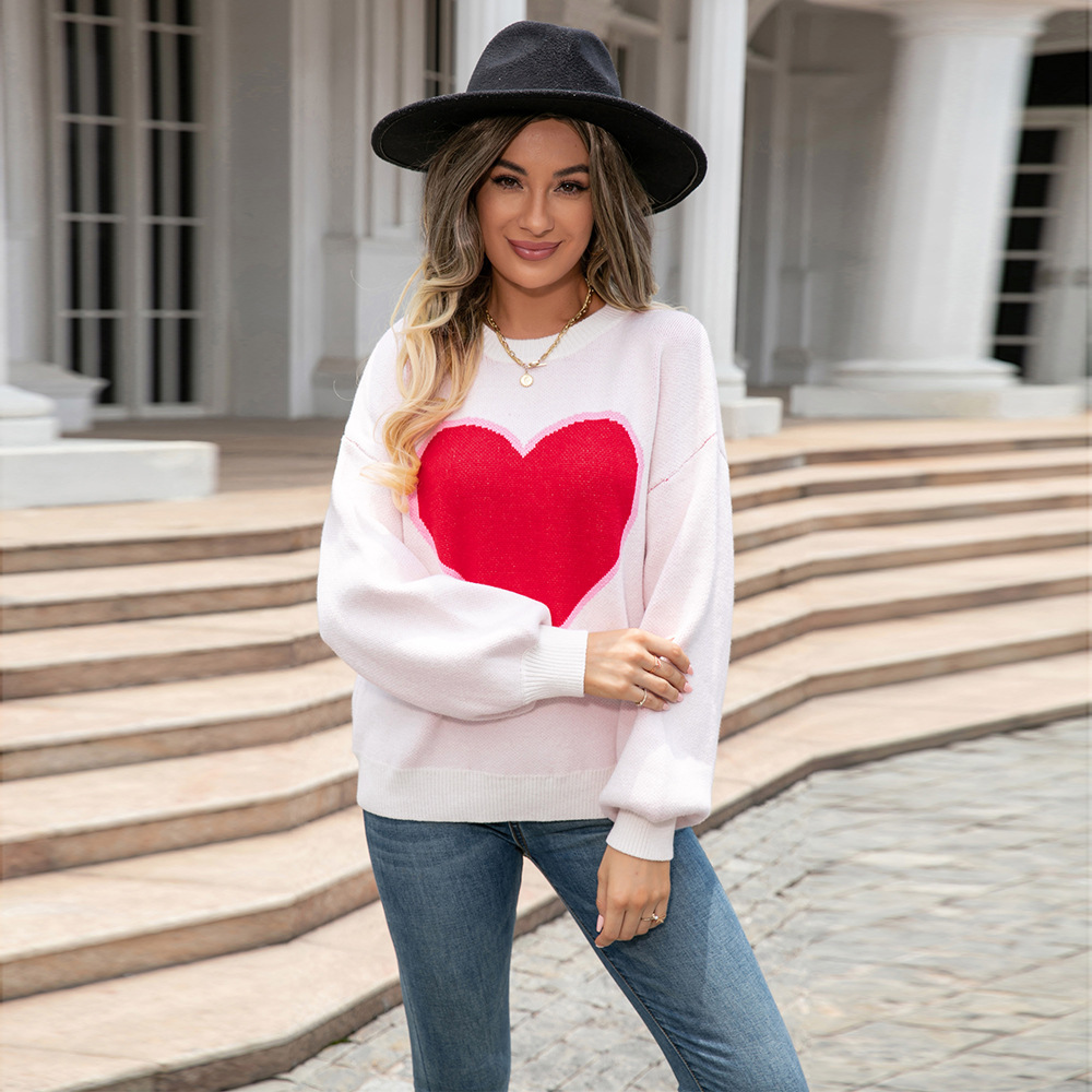 Heart Sweater Pullover Plus Size - Image 4